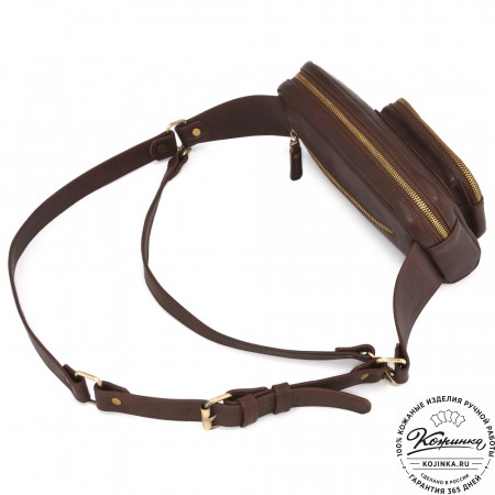 Мужская кожаная сумка "Серж" (коричневая)